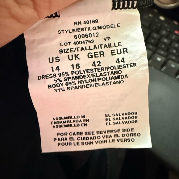 Magicsuit by Miraclesuit Solid Parker Swim Tummy Control Dress in Black 6006012 - Picture 6 of 14